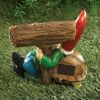 Solar Light-Up Welcome Garden Gnome and Turtle