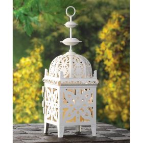 Iron Cutout Candle Lantern - 11.5 inches