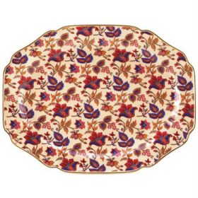 Gold-Rimmed Indian Style Serving Platter