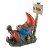 Sleeping Gnome On Strike Garden Decor or Figurine