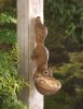 Vertical Squirrel Sculpture Bird Feeder