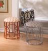 Metal Oval Frame Stool with Birds