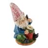 Gnome with Flower Solar Garden Statue