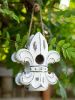 Weathered-Look Fleur de Lis Bird House