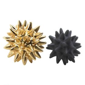 Gold and Black Spike Sculpture Set