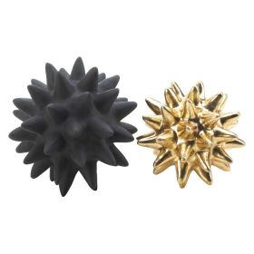 Black and Gold Spike Sculpture Set