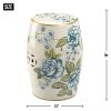 Blue Floral Ceramic Decorative Stool