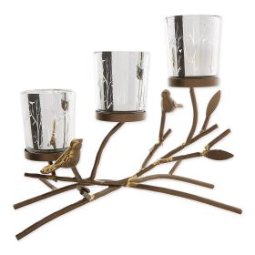 Birds and Branches Triple Tealight Candle Holder