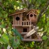 Log Cabin Gone Fishin' Birdhouse