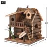 Log Cabin Gone Fishin' Birdhouse