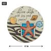 Live Life Ocean Shells Cement Stepping Stone