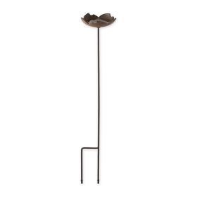 Cast Iron Flower Round Bird Bath on Stake