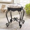 Accent Plus Paris Cushioned Stool with Black Frame