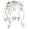 Accent Plus Paris Cushioned Stool with Silver Frame