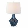 Nikki Chu Blue and White Porcelain Table Lamp with Linen Shade