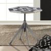 Nikki Chu Adjustable-Height Checkerboard Side Table