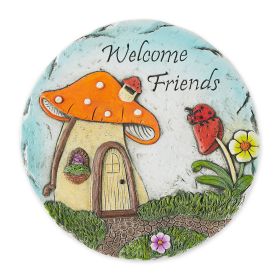 Welcome Friends Cement Stepping Stone