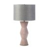 Gable Ridges Table Lamp - Pink with Gray Shade