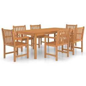 7 Piece Patio Dining Set Solid Teak Wood