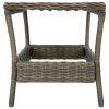 2 Piece Garden Lounge Set with Cushions Poly Rattan Brown