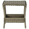 2 Piece Garden Lounge Set with Cushions Poly Rattan Brown