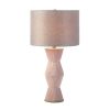 Gable Ridges Table Lamp - Pink with Gray Shade