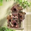 Multi-Level Wood Bird Lodge