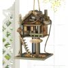 Log Cabin Treehouse Bird Feeder