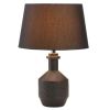 Lamp with Geometric Detailing - Black