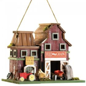 Feed and Grain Farmhouse Bird House