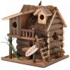 Log Cabin Gone Fishin' Birdhouse