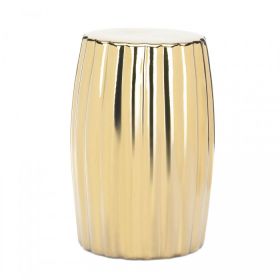 Dramatic Gold Ceramic Stool