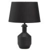 Lamp with Geometric Detailing - Black