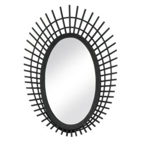 Riki Black Bamboo Mirror - 24 inches