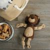 Squeaky Burlap Lion Pet Toy