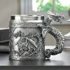 Pewter-Look Medieval Dragon Mug