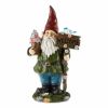 Solar Welcome Gnome with Light-Up Bluebird