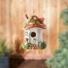 Whimsical Mushroom Cottage Birdhouse