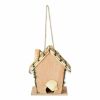 Knotty Wood Moss-Covered Bird House