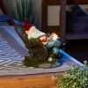 Solar Light-Up Rocking Chair Nap Garden Gnome