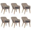 7 Piece Garden Dining Set Poly Rattan Brown